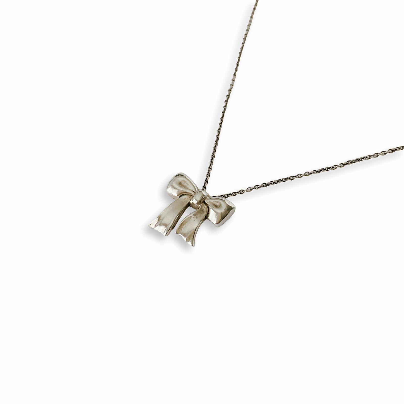 Tiffany & Co. ティファニー リボンモチーフ ネックレス シルバー925 