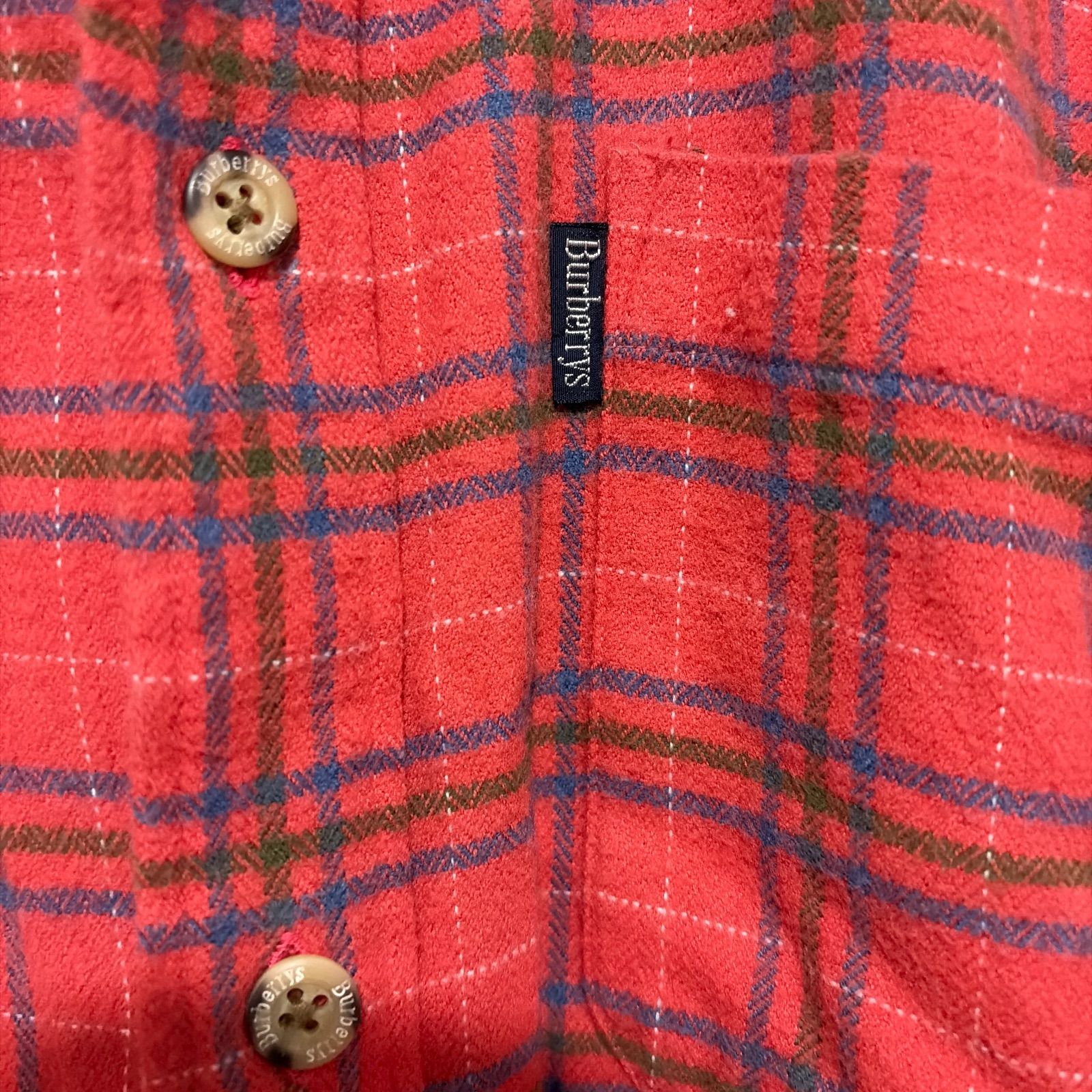 バーバリー Burberrys バーバリーズ レッド 長袖シャツ ホースロゴ刺繍