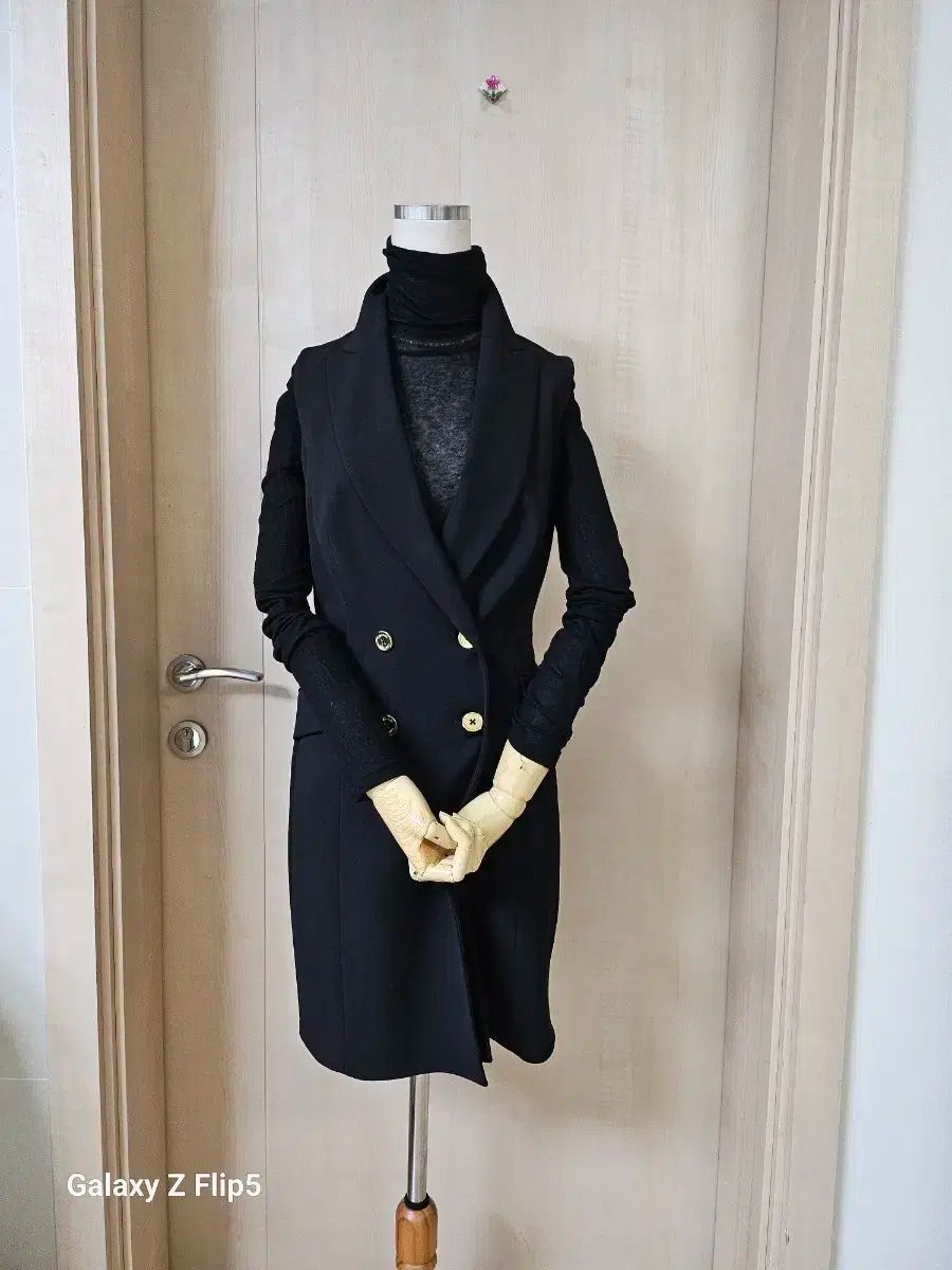 カルバン クライン ブラック ダブル ボタン ロング ベスト ワンピース55