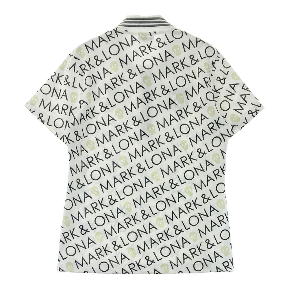サイズ 38 MARK LONA マークアンドロナ MLW 4 A AP 30 半袖ポロシャツ 総柄 ホワイト系 ゴルフウェア レディース ストスト