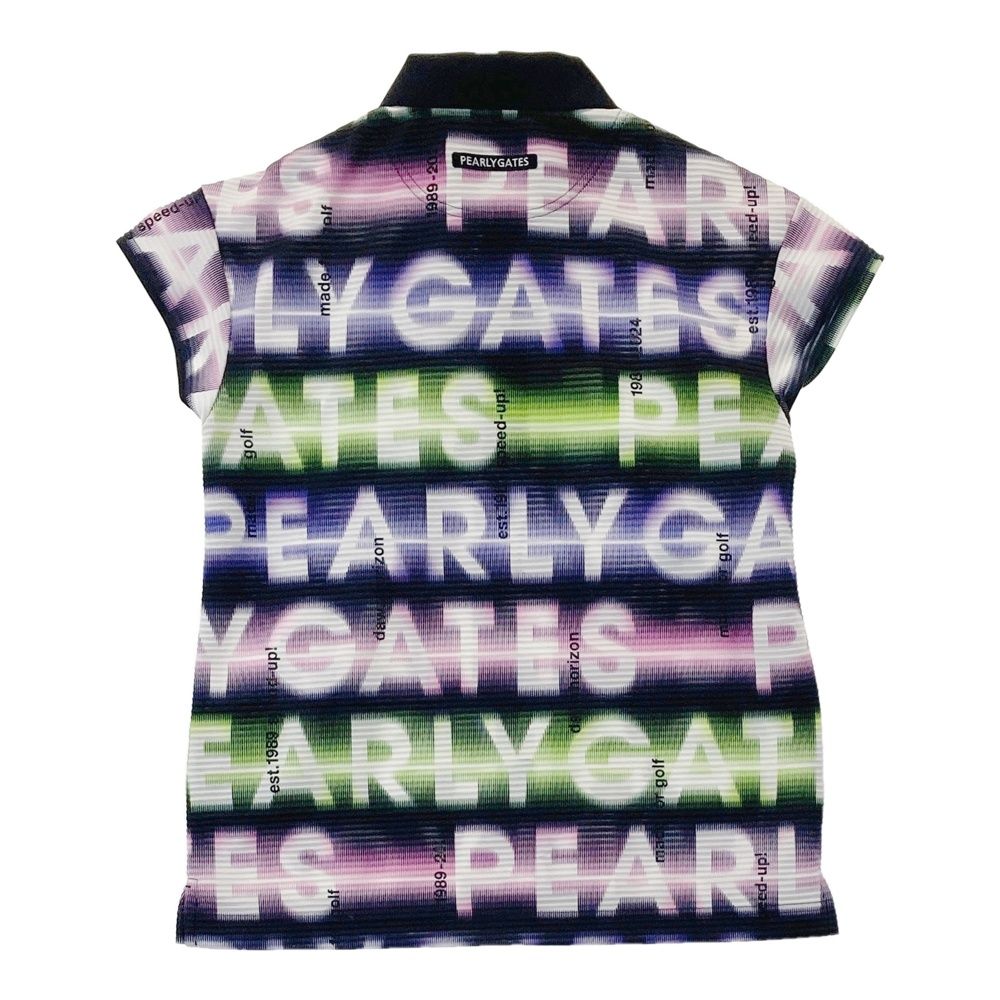 サイズ 0 PEARLY GATES パーリーゲイツ 半袖ポロシャツ ネイビー系 ゴルフウェア レディース ストスト
