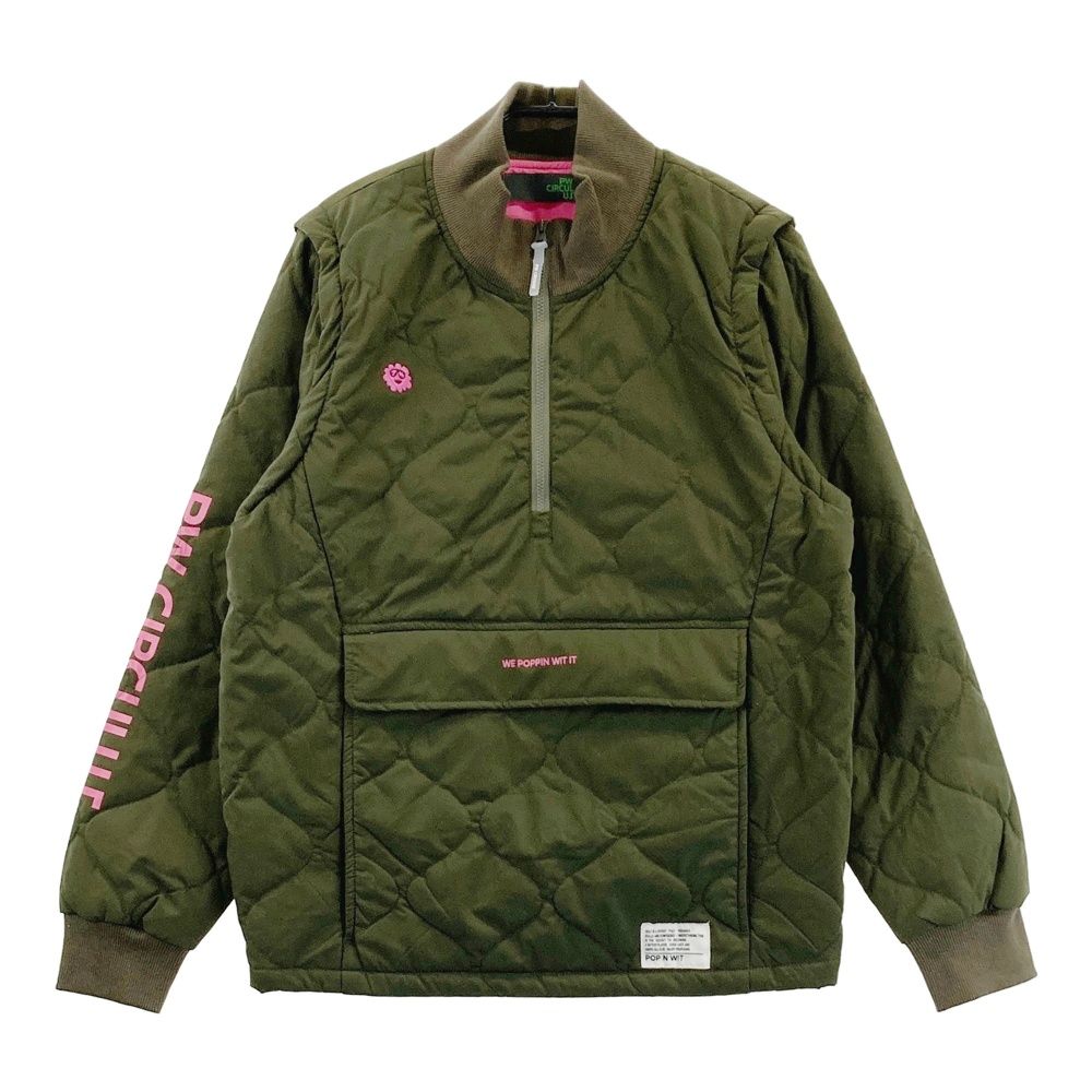 サイズ 1 PW CIRCULUS ピーダブリュサーキュラス 2WAY 中綿ブルゾン カーキ系 240101559850 ゴルフウェア レディース ストスト