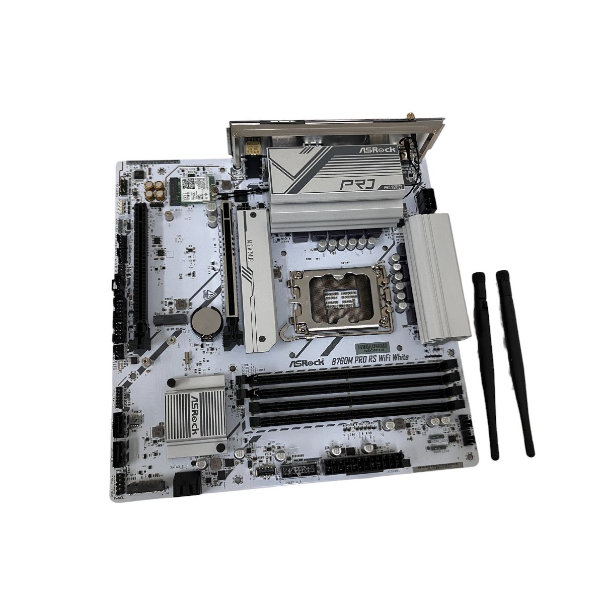 ASROCK B760M PRO RS WiFi White マザーボード MicroATX LGA1700 B760チップセット ジャンク O10614397