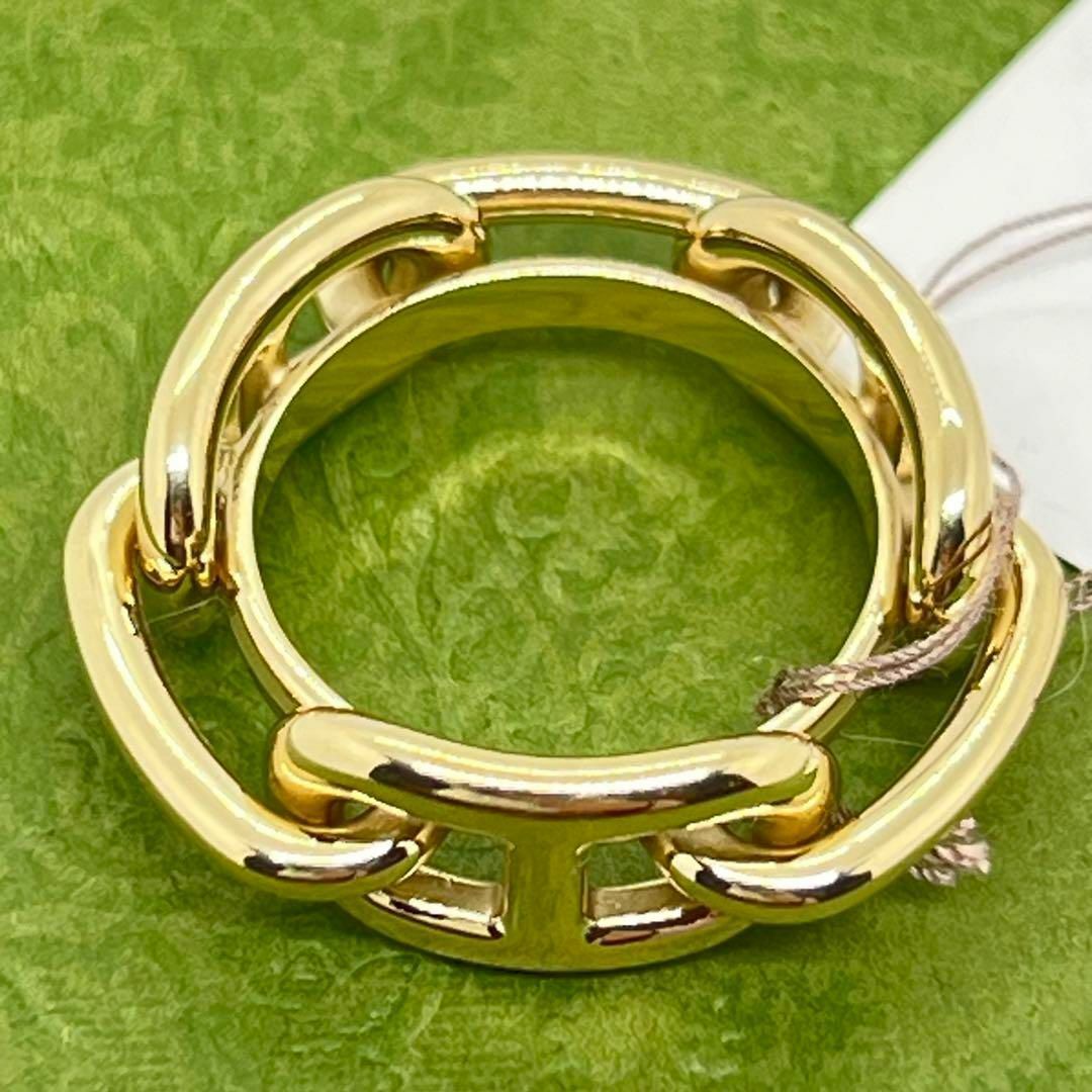 ■HERMESエルメス ルカデ シェーヌダンクル スカーフリング ゴールドカラー HERMES（エルメス） □新品同様□ ルカデ シェーヌダンクル スカーフ