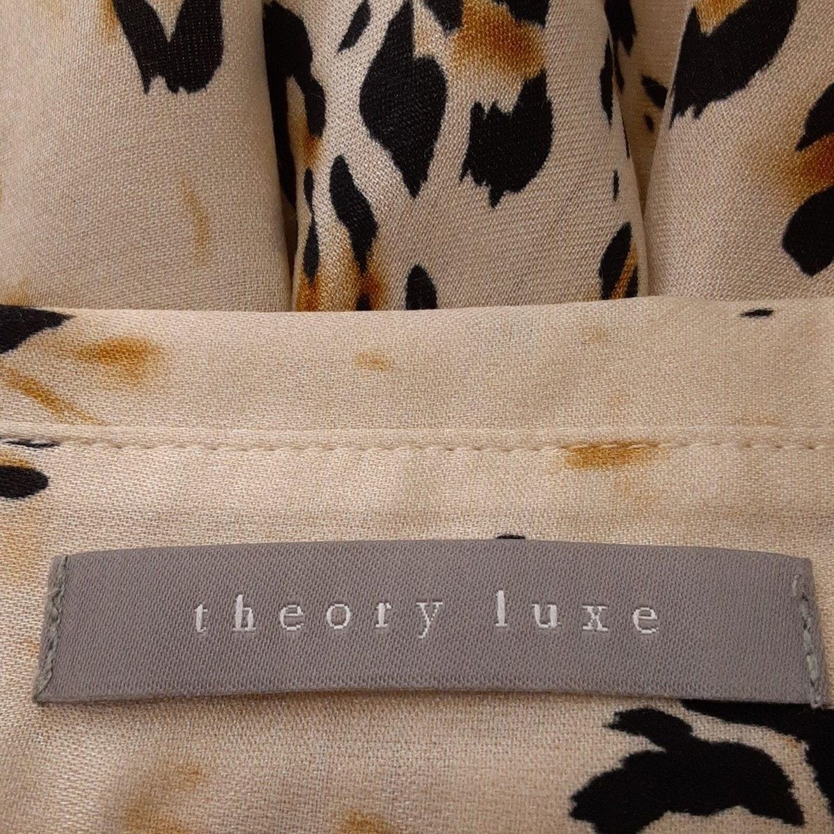 簡約な theory luxe セオリーリュクス 長袖シャツブラウス サイズ040 M レディース - アイボリー×黒×マルチ 豹柄