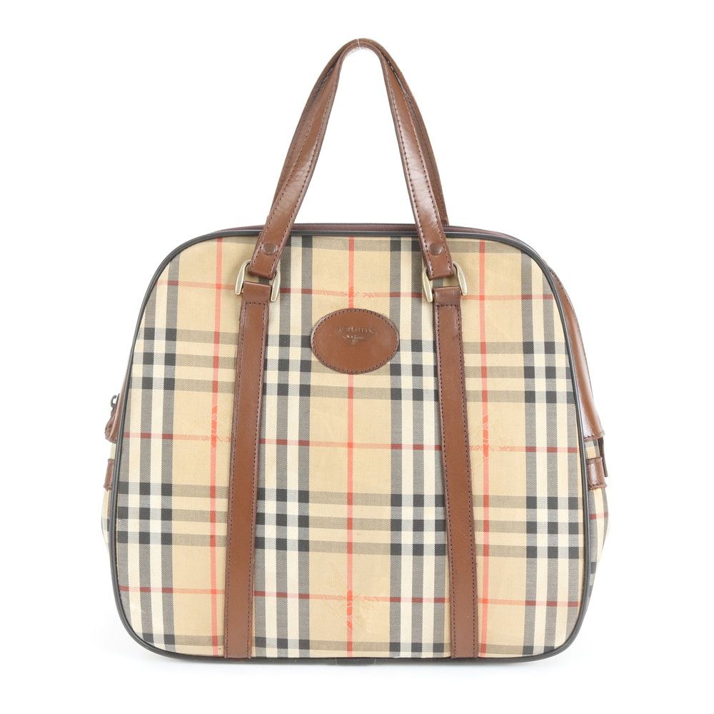 バーバリー ノバ チェック シャドーホース ベージュ レザー トート バッグ ショルダー 通勤 A 4 メンズ REM CZ 19-1