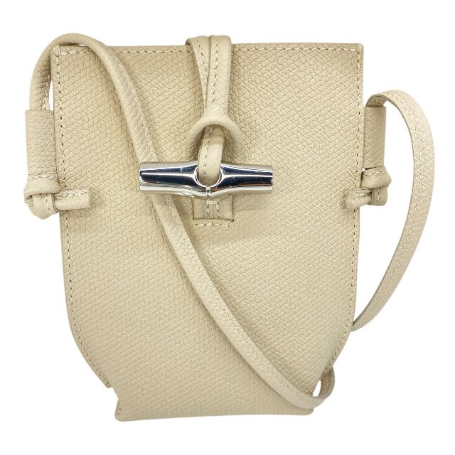 ロンシャン 34180 ショルダーバッグ ROSEAU ロゾ スマホショルダー スマホケース フォンポーチ ポシェット レザー アイボリー LONGCHAMP レディース 人気 定番 上品 感 エレガント