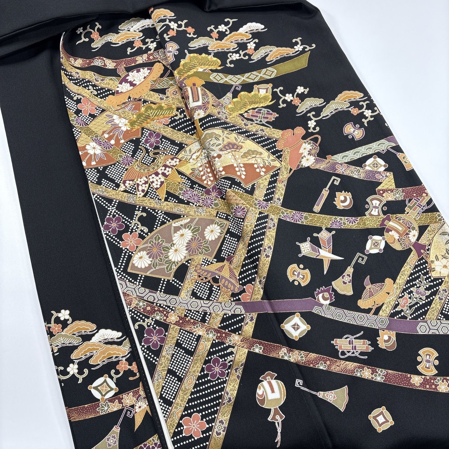 黒留袖 4枚 正絹 着物まとめ売り 同梱購入歓迎 リメイク用 着付け練習