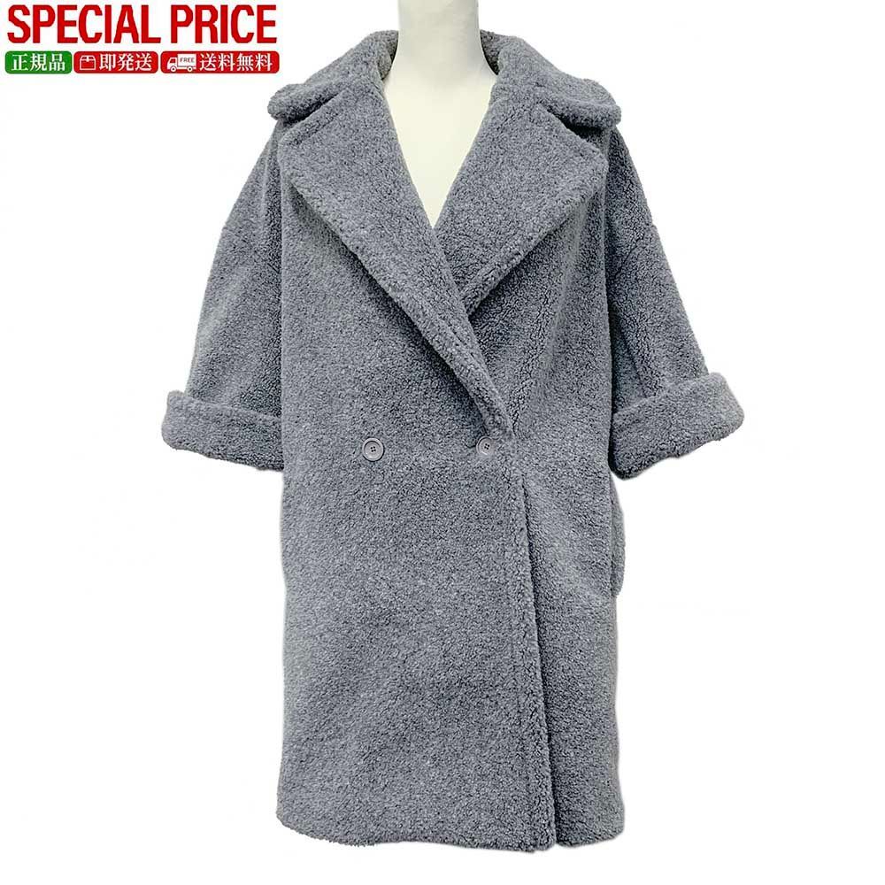 HERNO ヘルノ 12735 9420 メランジテディ ダブルブレストコート 七分袖 グレー系