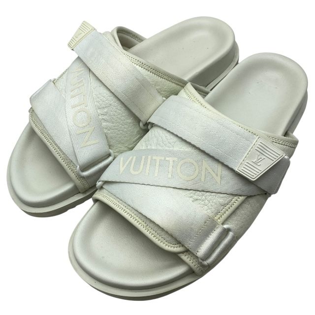 ルイヴィトン ホノルルライン サンダル シューズ ロゴ ホワイト メンズ