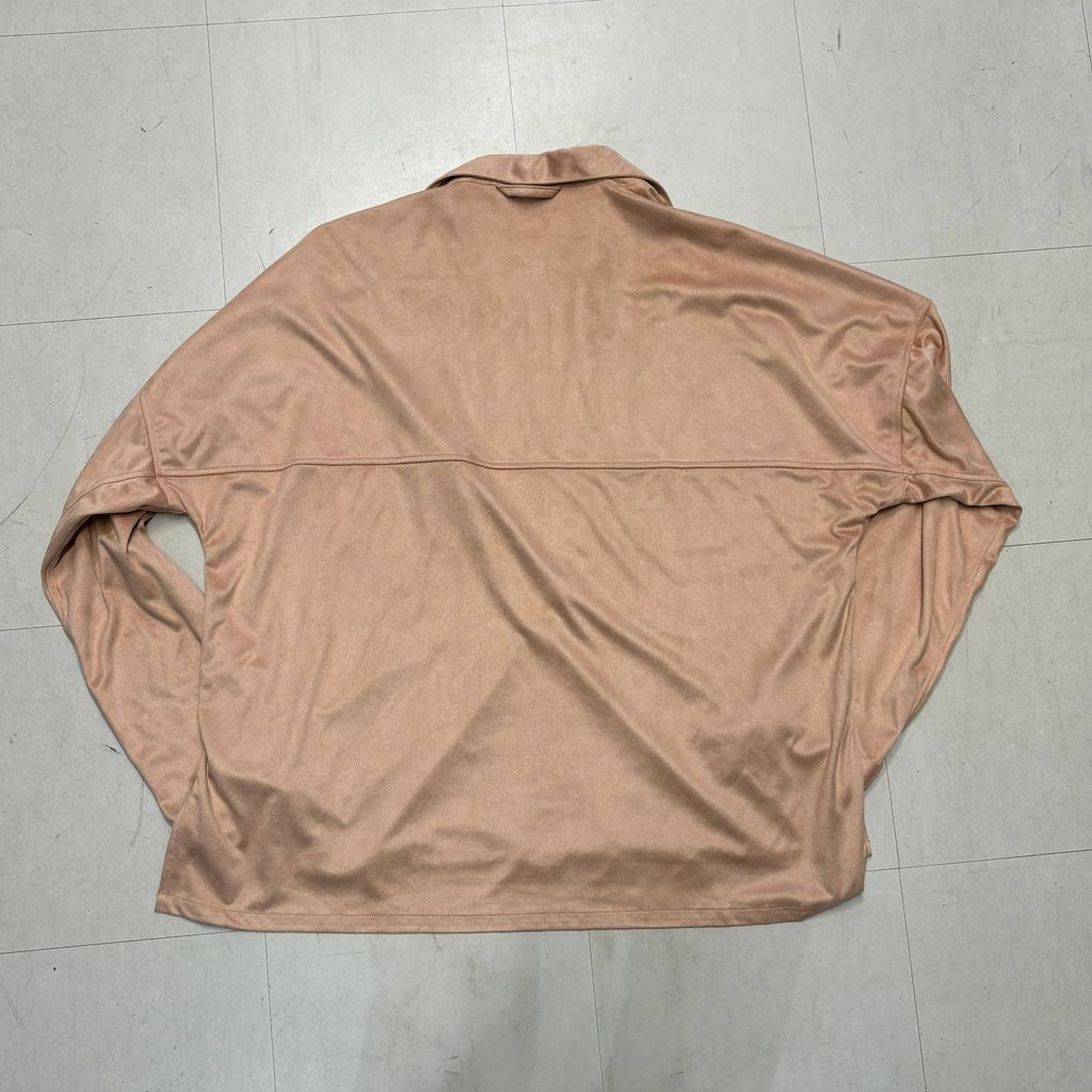 ANCELLM アンセルム 23 AW VEGAN LEATHER SKIPPER SHIRT フェイクレザー スキッパーシャツ ANC-SH 27 ピンク系 size 2 中目黒A 11