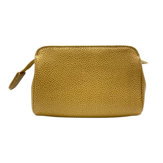 シャネル ココマーク ポーチ 小物入れ ミニ マルチポーチ コスメポーチ キャビアスキン レザー ベージュ CHANEL レディース 人気 定番 上品 感 便利