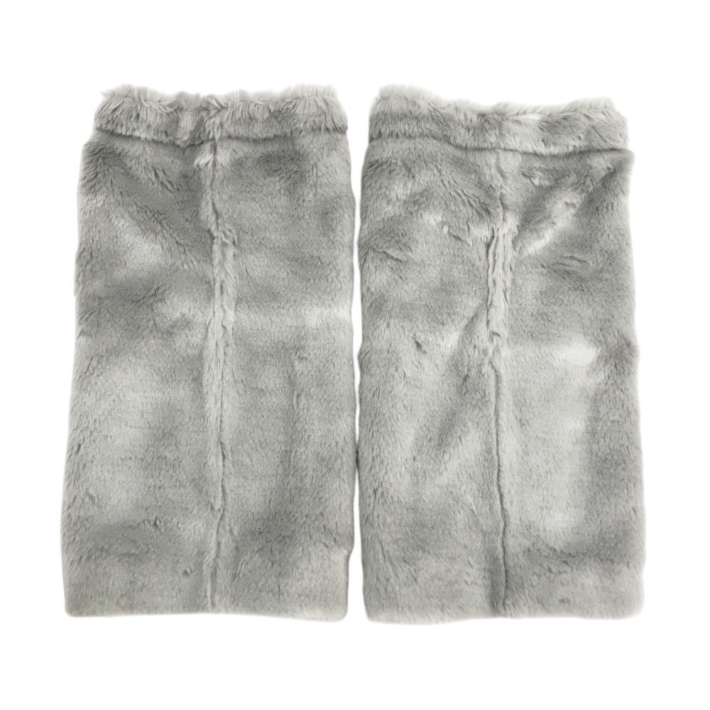  AND PER SE アンパスィ リバーシブル レッグウォーマー ファー グレー系 ゴルフウェア ストスト ソックス レディースウェア