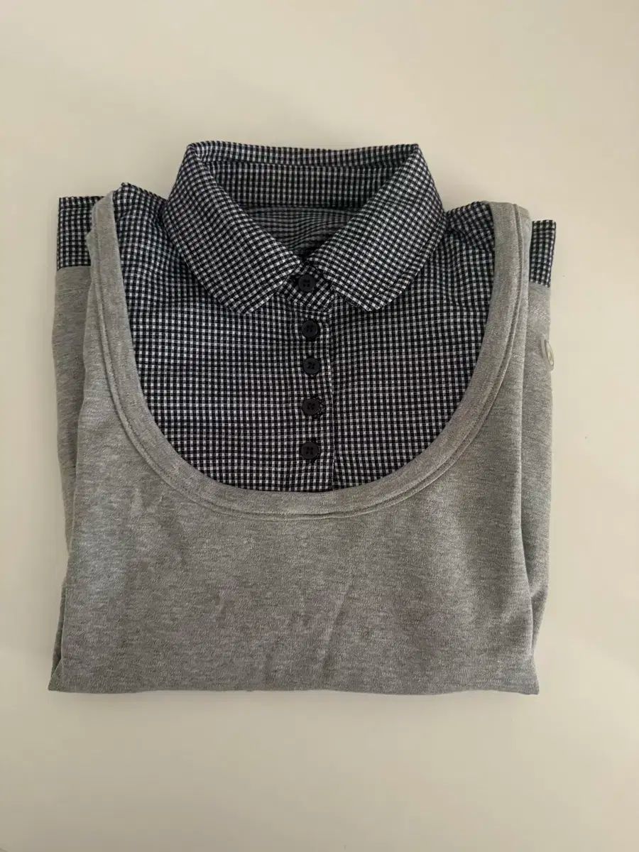 イッセイミヤケ リバーシブル メランジ グレー 長袖 Tシャツ