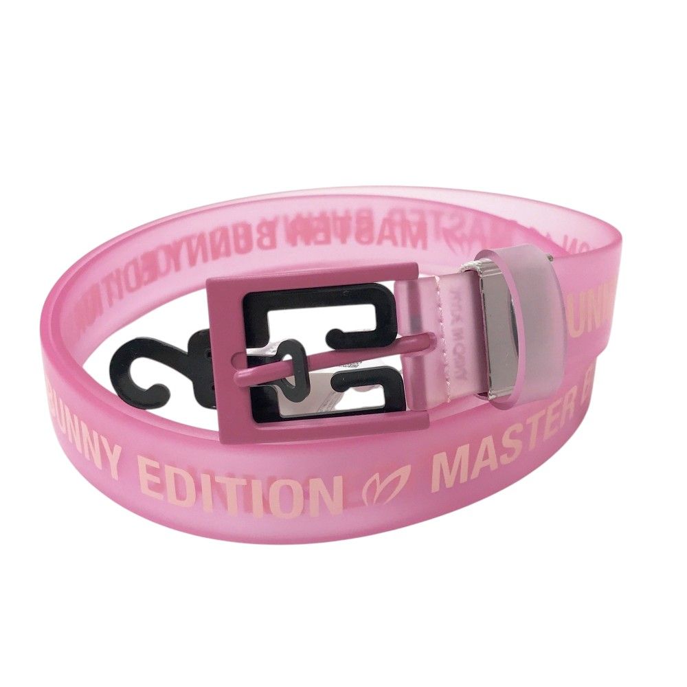 MASTER BUNNY EDITION マスターバニーエディション モデル PVC ロゴプリントベルト ピンク系 FR 240101554725 ゴルフウェア ストスト