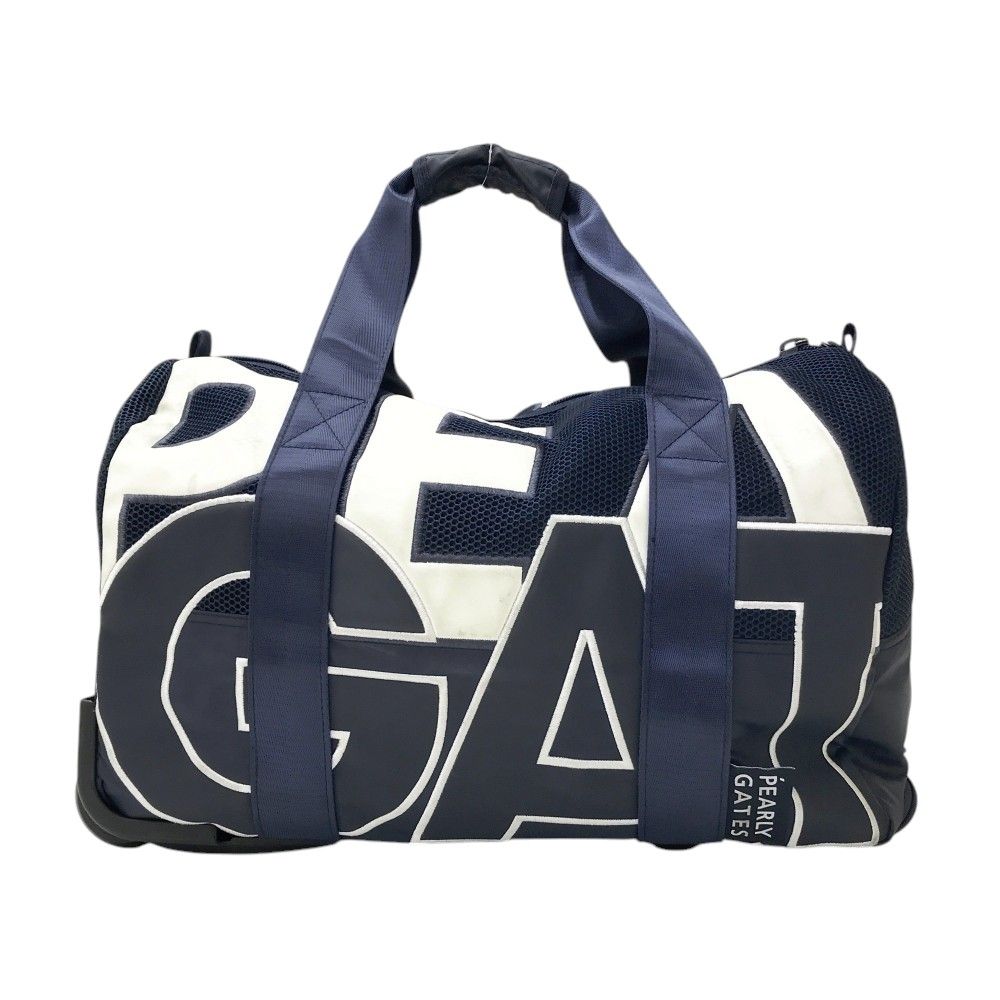 PEARLY GATES パーリーゲイツ キャスター付 ボストンバッグ キャリー メッシュ ロゴ ネイビー系 240101560358 ゴルフウェア ストスト