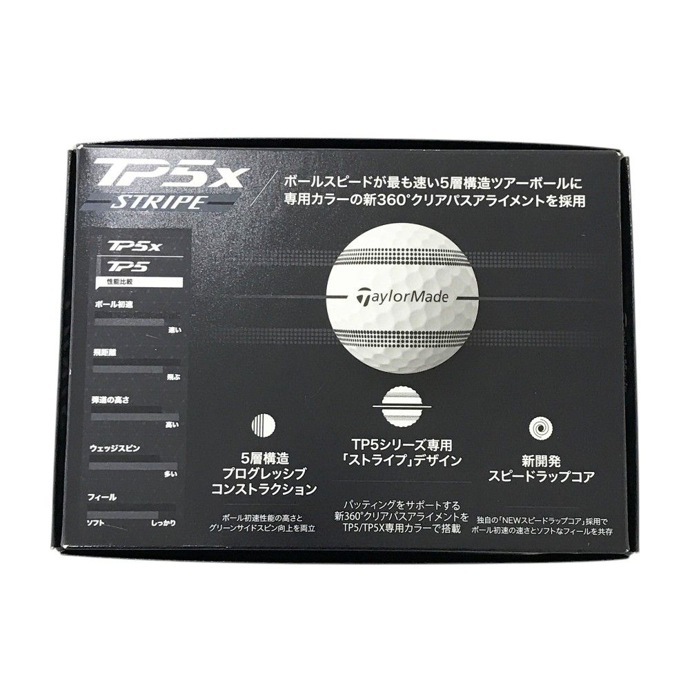  TAYLOR MADE テーラーメイド TP 5 x STRIPE モデル ゴルフボール 1ダース ホワイト系 ゴルフウェア ストスト その他 ラウンド用品 アクセサリー