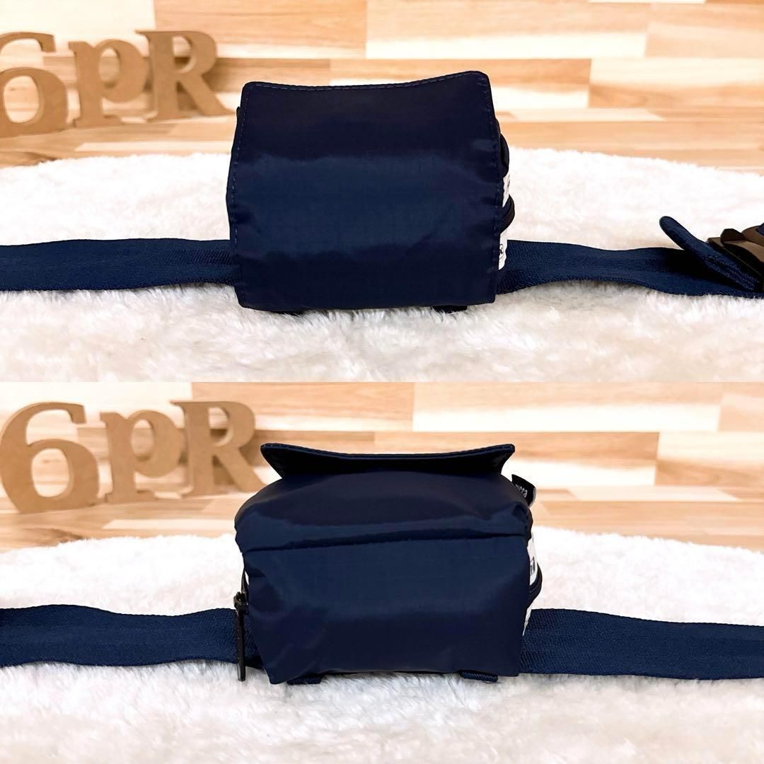  レスポートサック×ズッカ コラボ ボディバッグ2 wayポーチ 紺×白 肩掛け 軽量ナイロン ボディバッグ ウエストポーチ バッグ