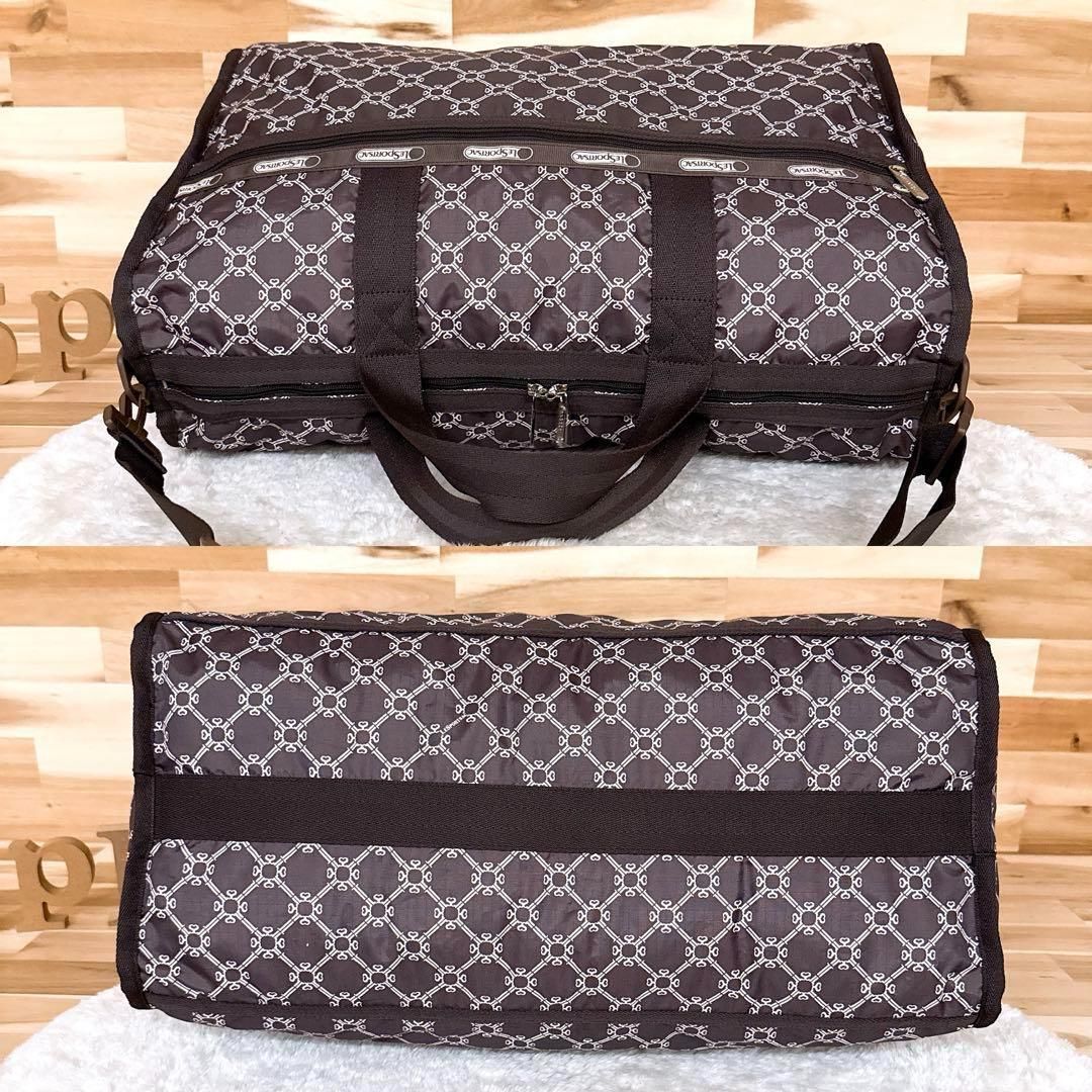 レスポートサック】モノグラム 2way ボストンバッグ 大容量 グレージュ