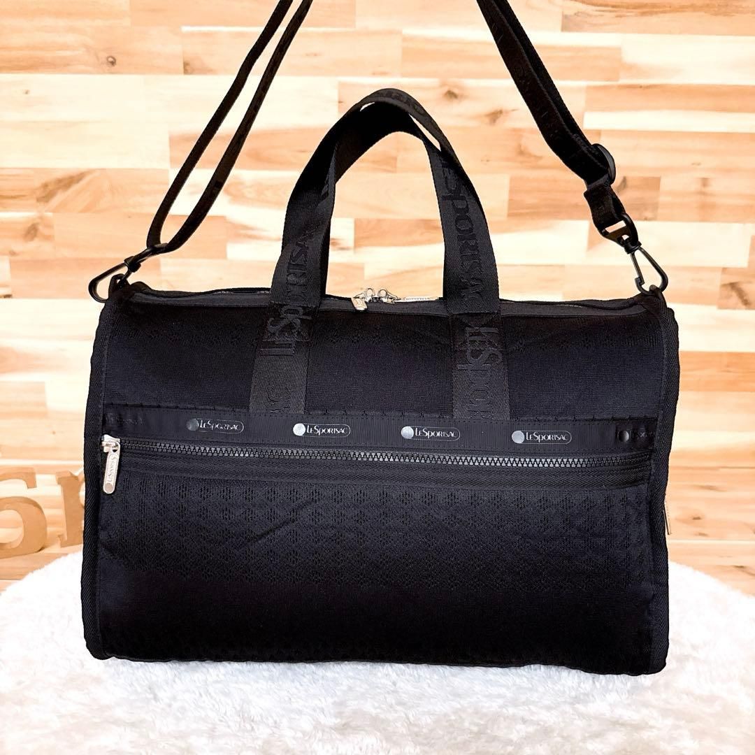 希少【レスポートサック】3Dメッシュ ボストンバッグ ジャガード織