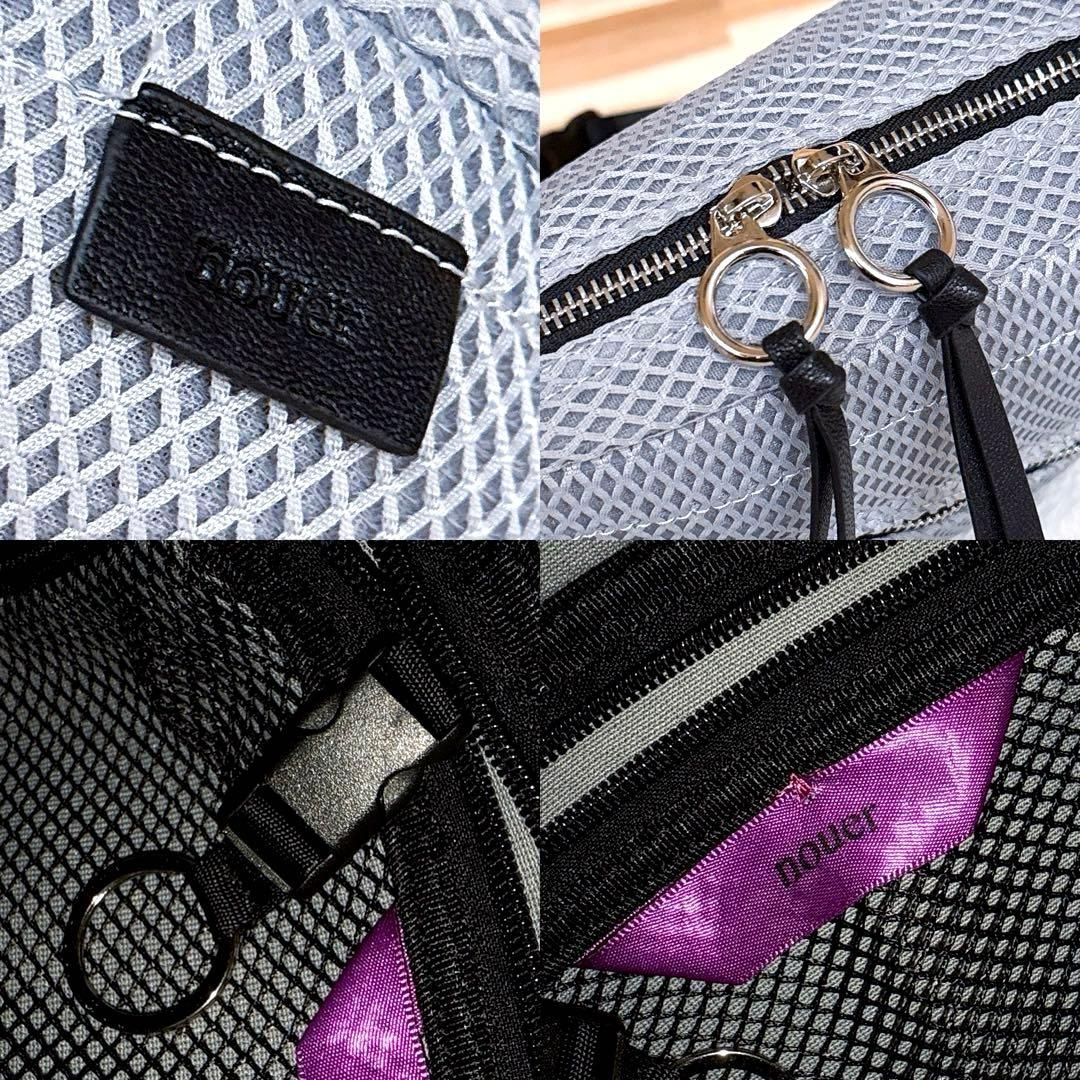 ショルダーバッグ グレー×黒