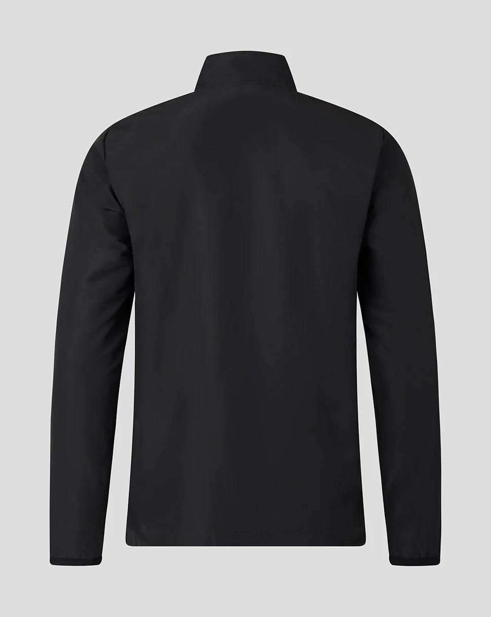 カストレ ラグビー レスター タイガース 2025 2026 ウーブン プレマッチ ジャケット 黒 ブラック モデル 日本未発売