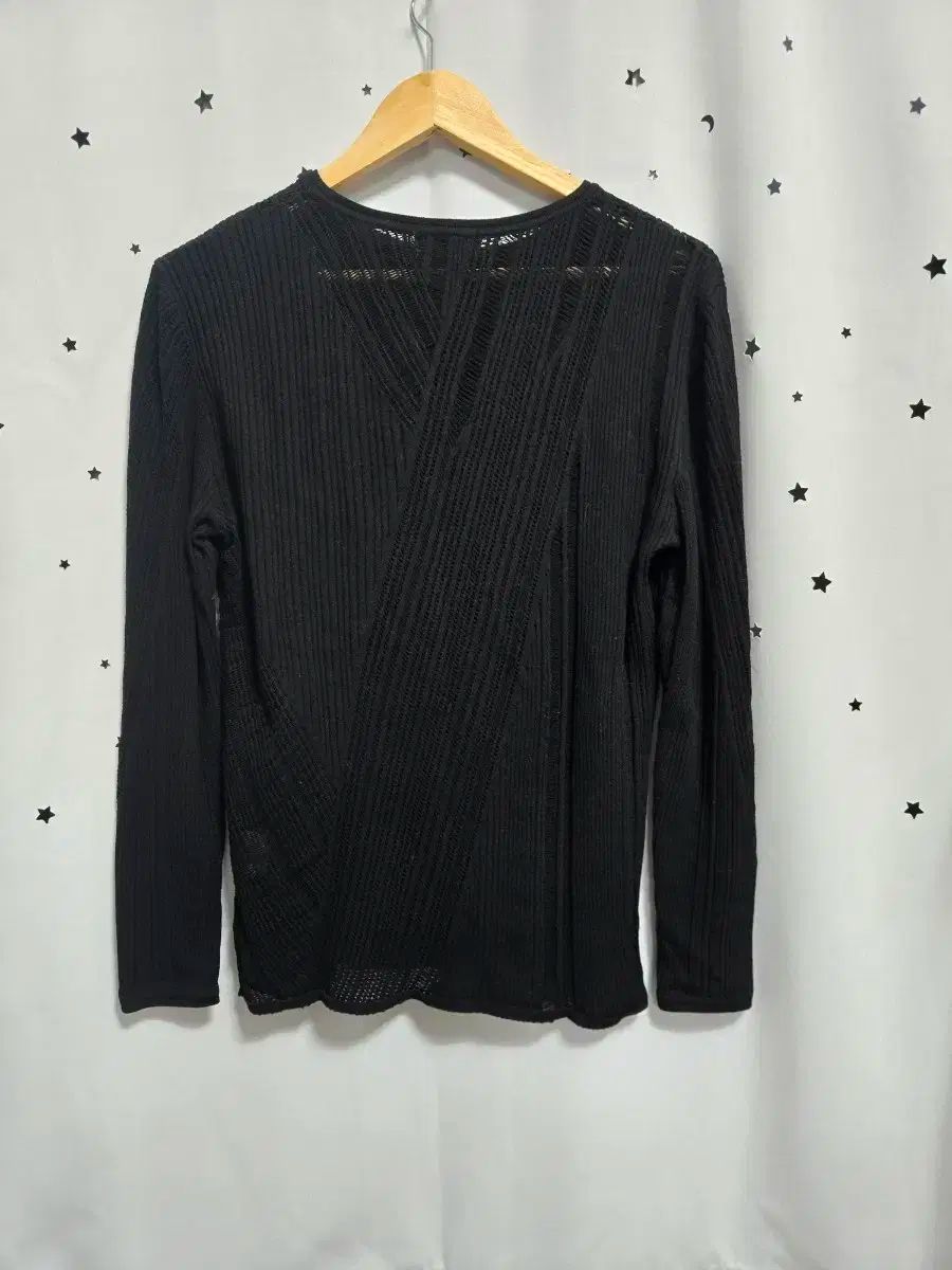 TIME ブラック ロング スリーブ ニット Tシャツ 90