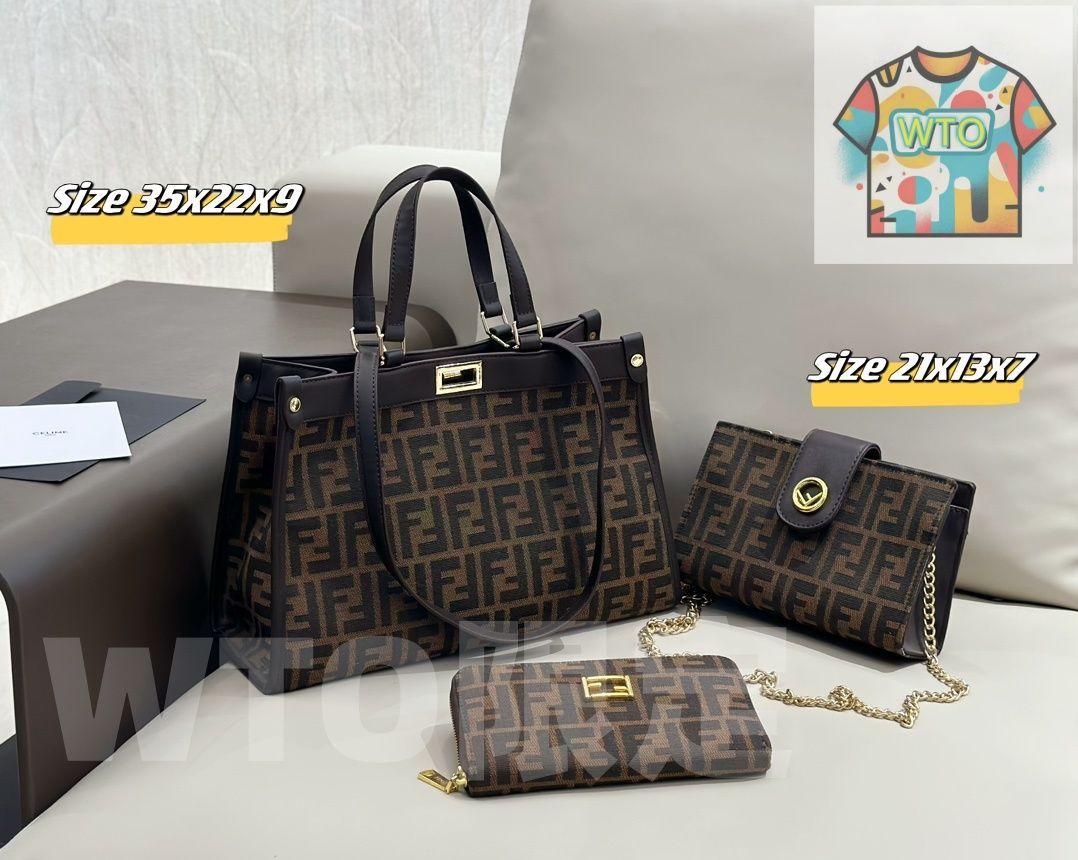  今日 Fendi フェンディ パック 三つの割引価格 ハンドバッグ バッグ