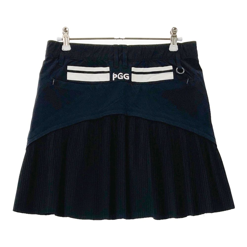 サイズ 1 PGG PEARLY GATES パーリーゲイツ プリーツスカート ネイビー系 ゴルフウェア レディース ストスト
