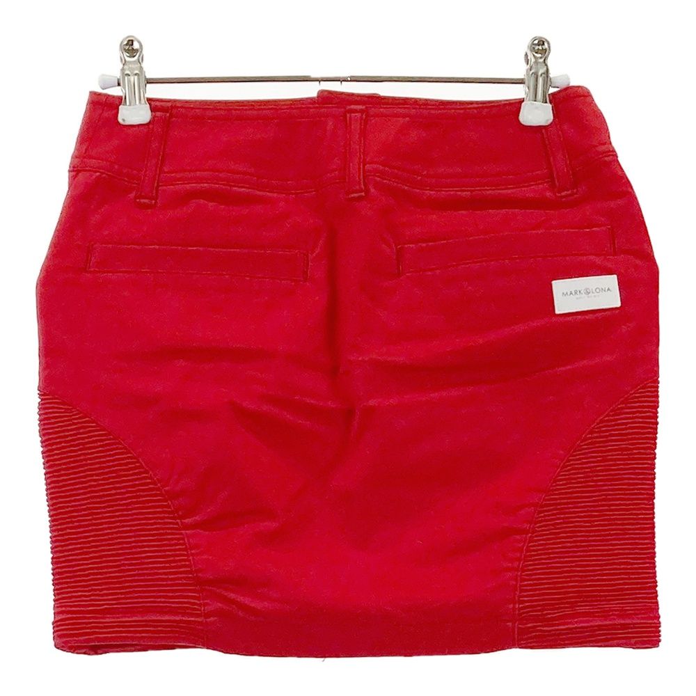 サイズ S MARK-LONA マークアンドロナ ストレッチスカート レッド系 ゴルフウェア レディース ストスト