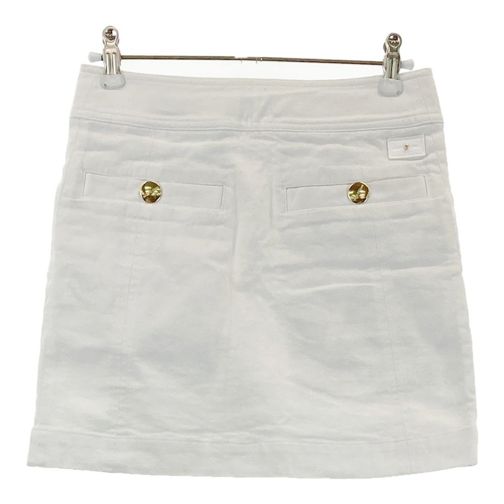 サイズ S MARK-LONA マークアンドロナ 裏メッシュ ストレッチスカート ホワイト系 ゴルフウェア レディース ストスト