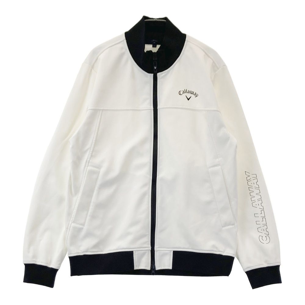 サイズ：L CALLAWAY キャロウェイ 長袖ジップジャケット ホワイト系