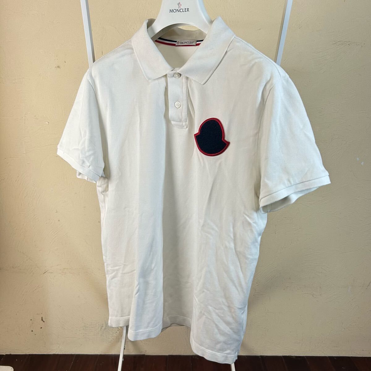 MONCLER モンクレール半袖ポロシャツ白M