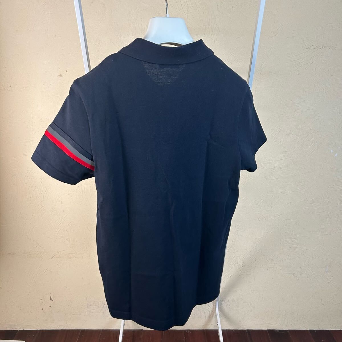 美品】 MONCLER モンクレールトリコロール半袖ポロシャツ黒系XS - メルカリ