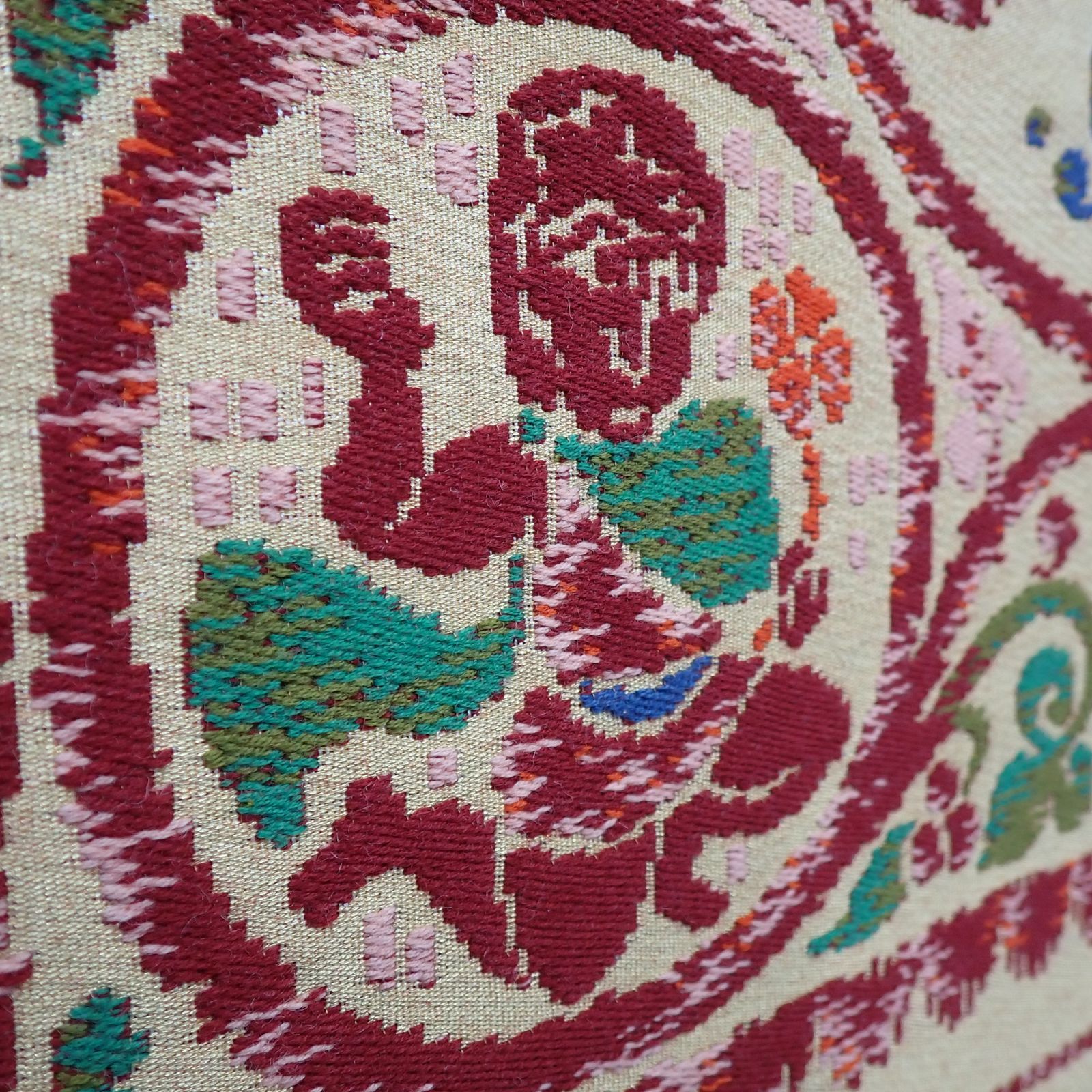 コプト神獣文 寅 三代 龍村平蔵 干支の錦 シルク 龍村美術織物 額装 額サイズ 約66 cm 約61 15000 磁器コレクション ヴィンテージジュエリー