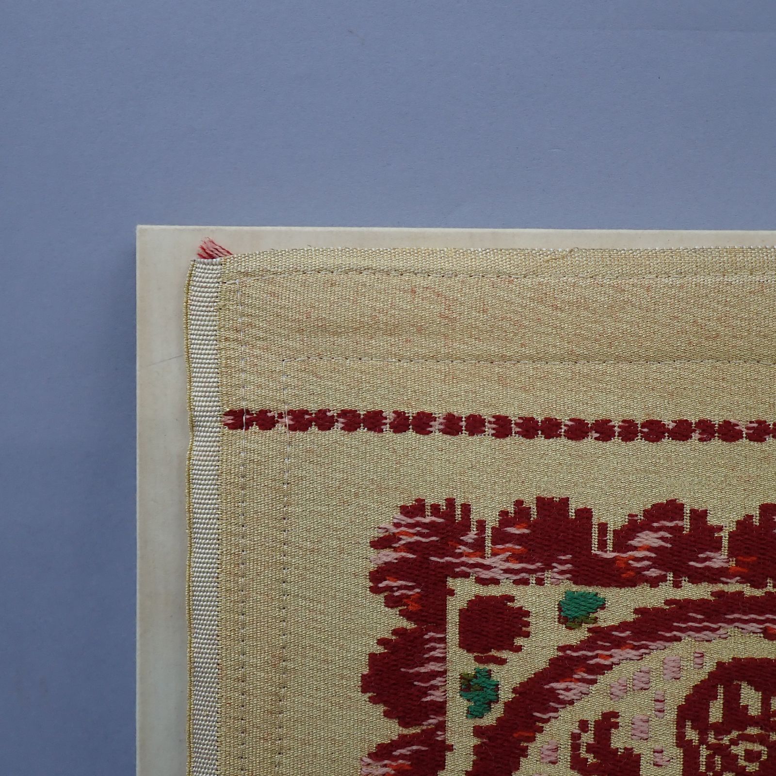 コプト神獣文 寅 三代 龍村平蔵 干支の錦 シルク 龍村美術織物 額装 額