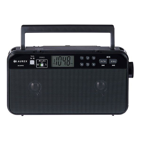 TOSHIBA 東芝 AUREX ホームラジオ LEDライト付き ブラック AX-SHR70 K 2666327