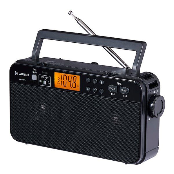  TOSHIBA 東芝 AUREX ホームラジオ LEDライト付き ブラック AX SHR 70 K 2666327 ラジオチューナー ラジオ コンポ
