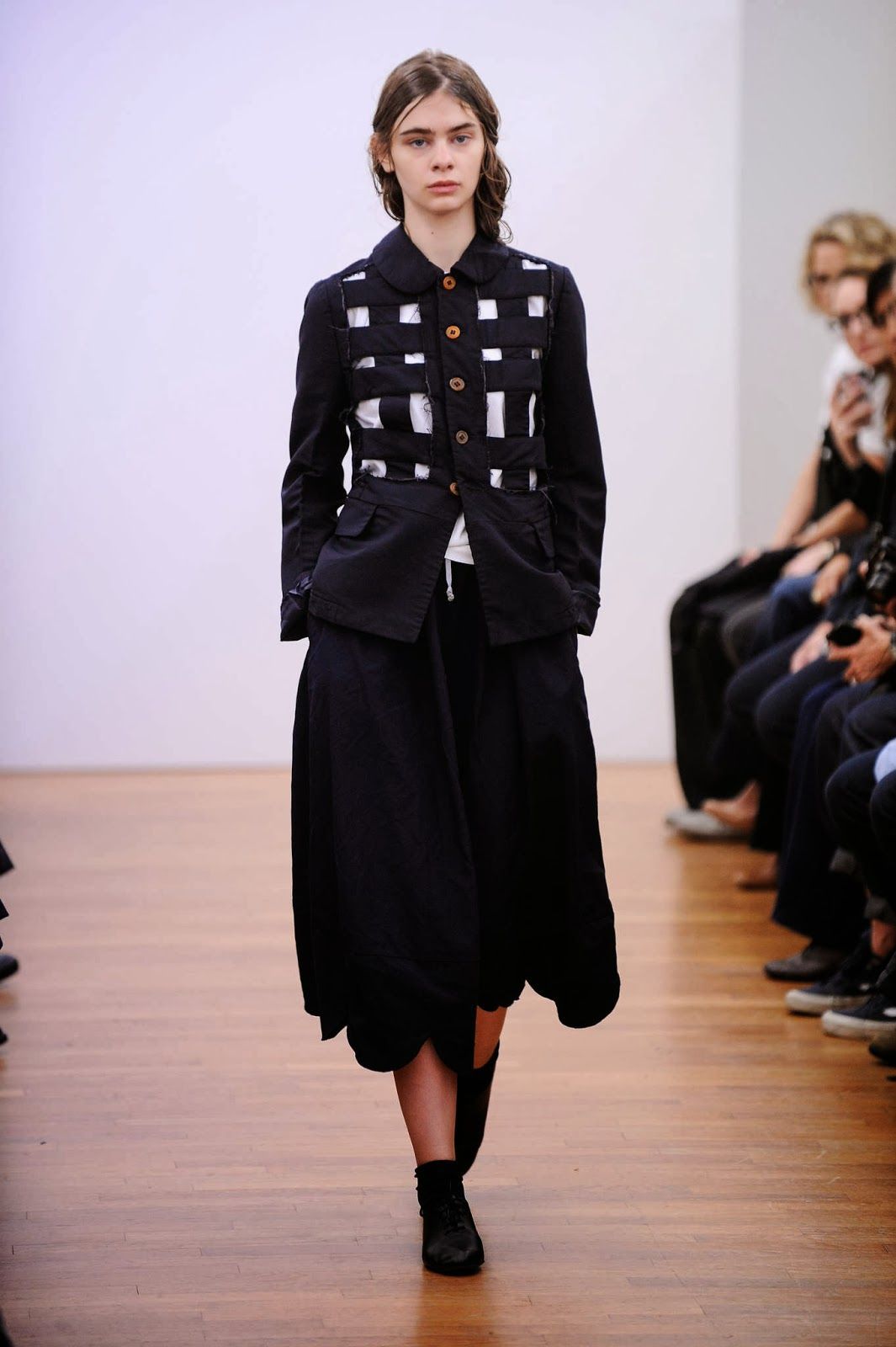 COMME des GARCONS COMME des GARCONS 14ss エステル縮絨 ボリュームスカート XS コムデギャルソンコムデギャルソン コムコム 2014ss AD2013 ポリ縮