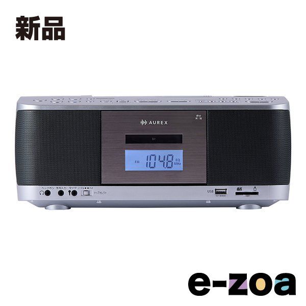 TOSHIBA 東芝 AUREX CDラジオカセットレコーダー SD USB CD シルバー AX-KCR 70 S 2666328