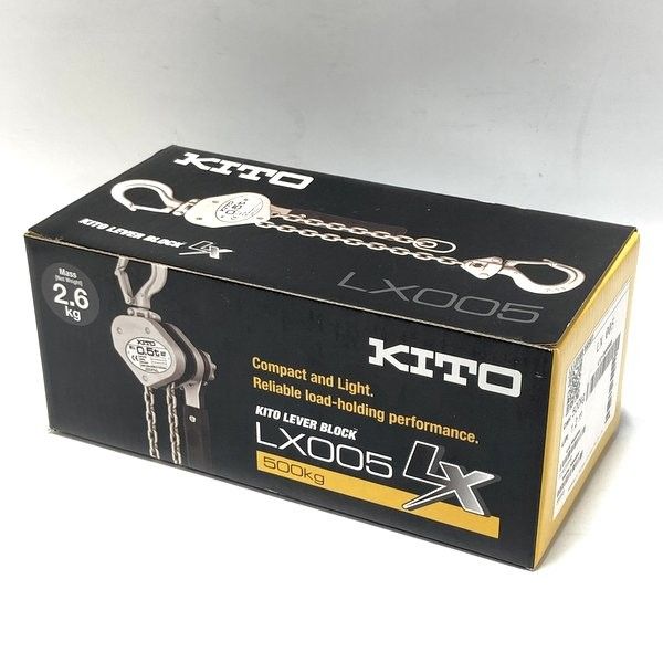 キトー KITO 0.5t レバーブロック LX形 LX005 定格荷重500kg 標準揚程1.2m 荷締機 ガッチャ ≡DT6803-