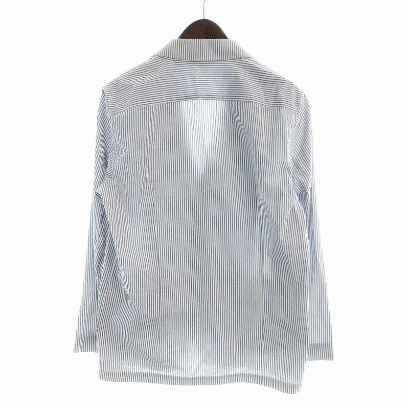 ラルディーニ LARDINI JVAMAJ テーラードジャケット ブレザー シングル ストライプ S 青 ブルー 1303 EE