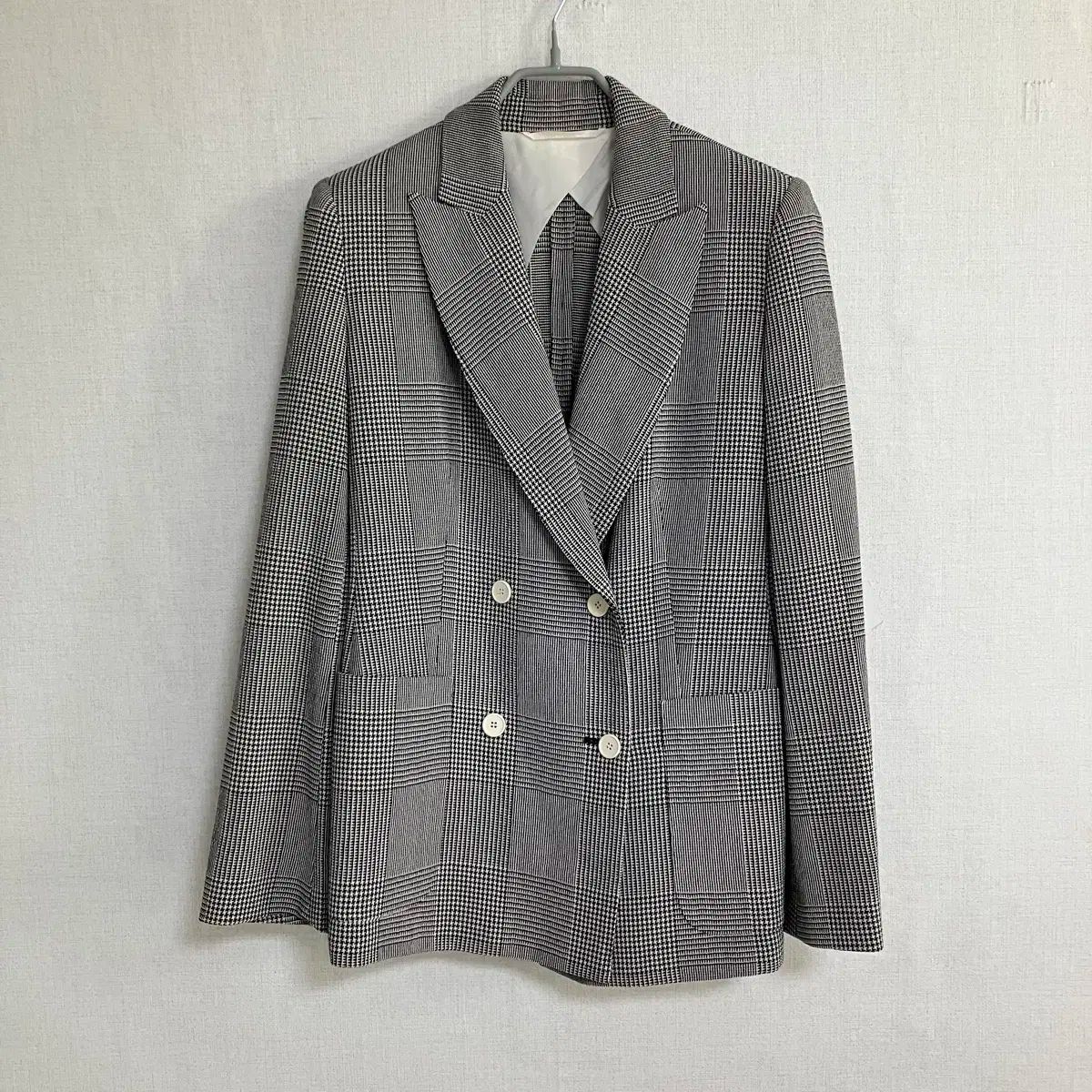 売れ筋 MAX MARA マックスマーラ グレー CHECK チェック ダブル