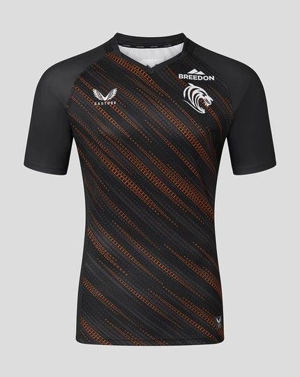 カストレ ラグビー レスター タイガース 2025 2026 ウォームアップ ジャージ 黒 ブラック 公式モデル 日本未発売