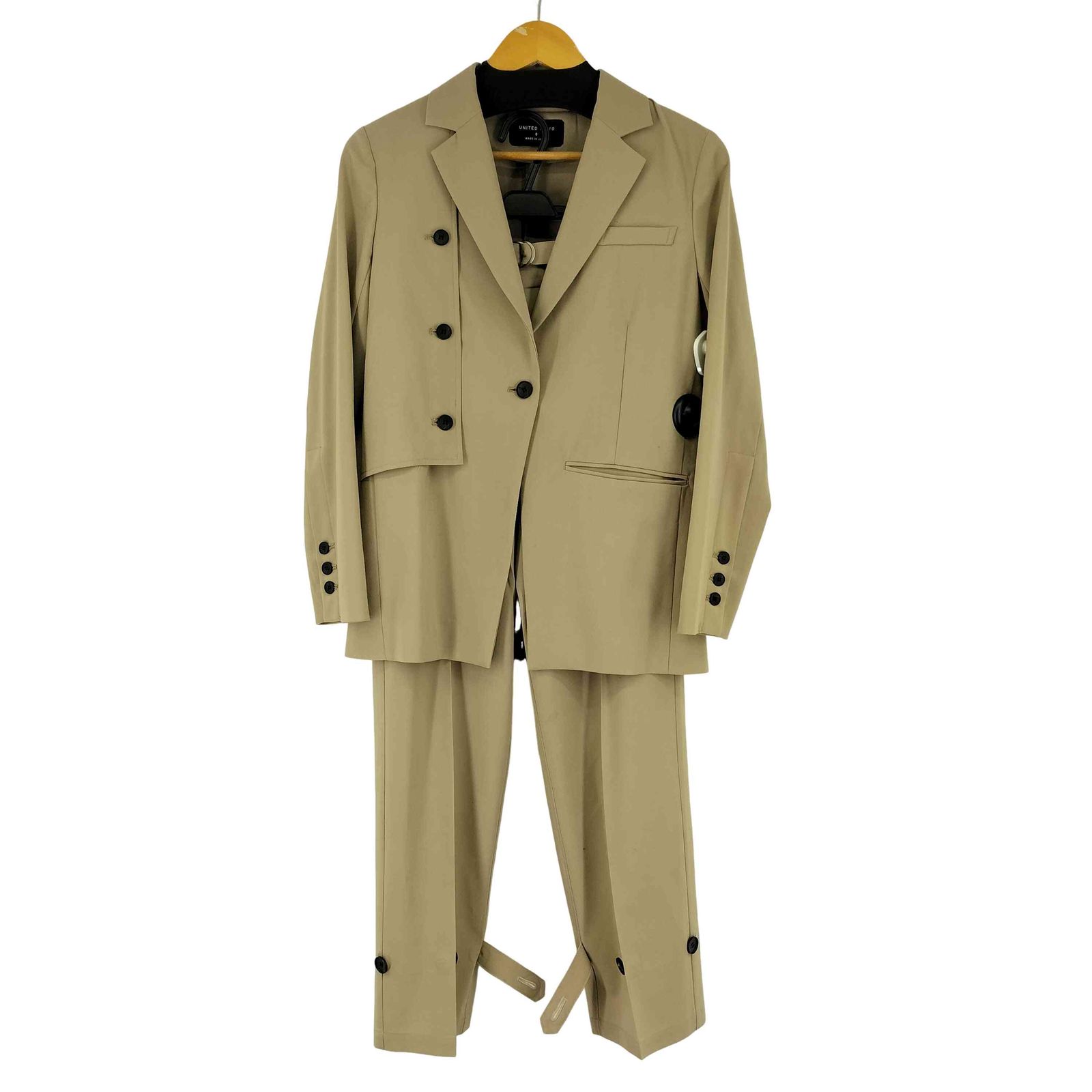 ユナイテッドトウキョウ UNITED TOKYO アシンメトリーベルテット セットアップ ジャケット - セットアップパンツ レディース JPN 0