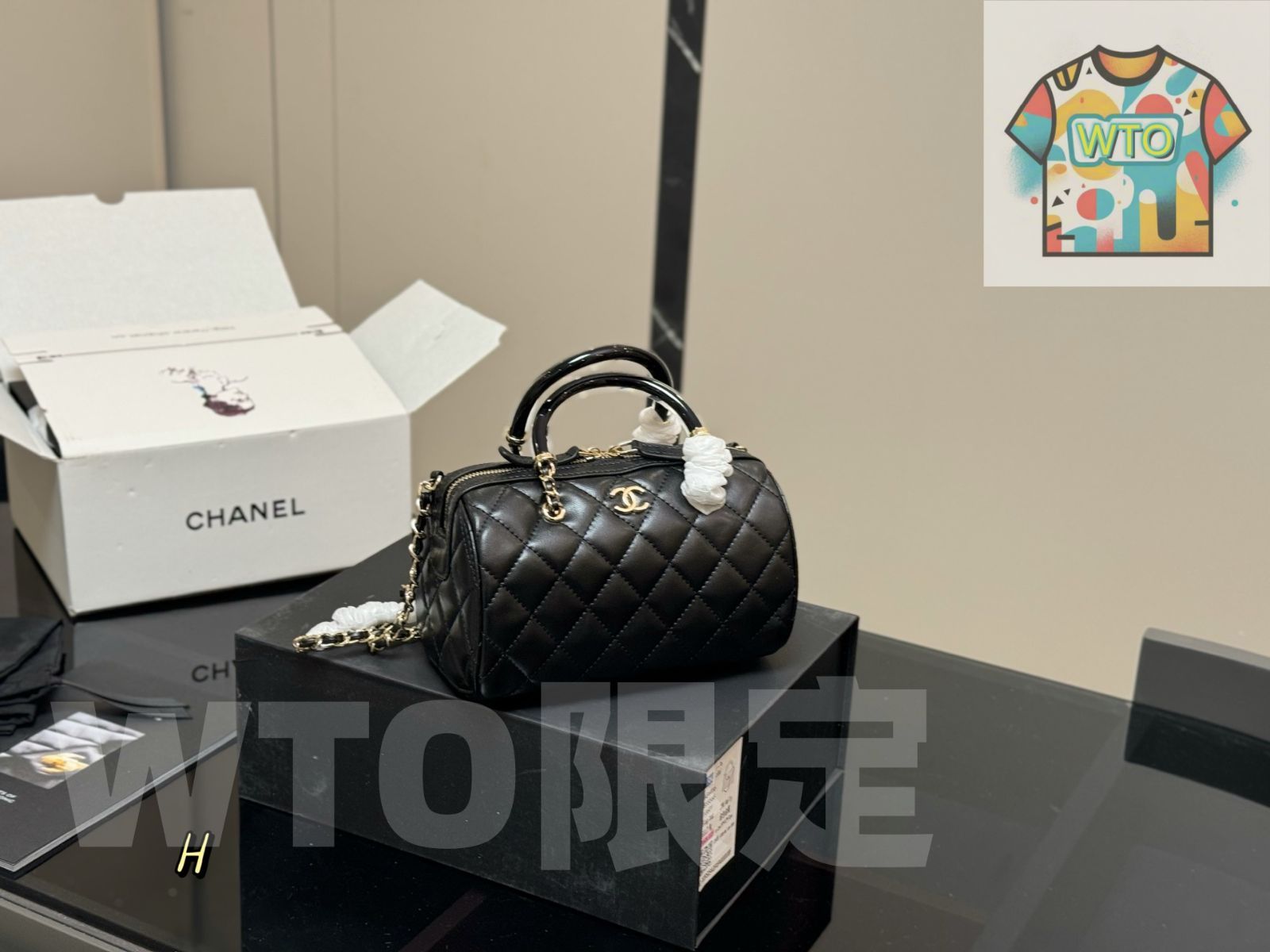 今日 Chanel シャネル 25Pボウリングバッグ 折りたたみボックス付き 人気がありおしゃれ