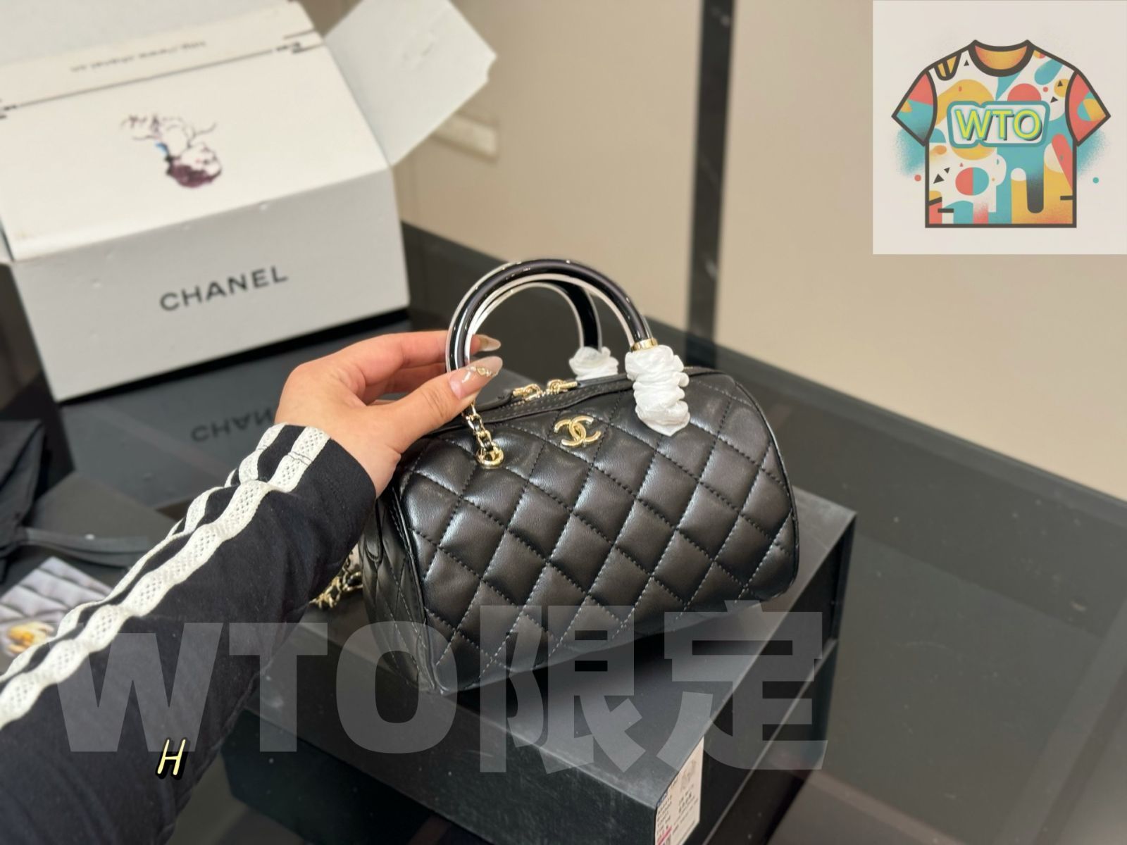 今日 Chanel シャネル 25Pボウリングバッグ 折りたたみボックス付き 人気がありおしゃれ