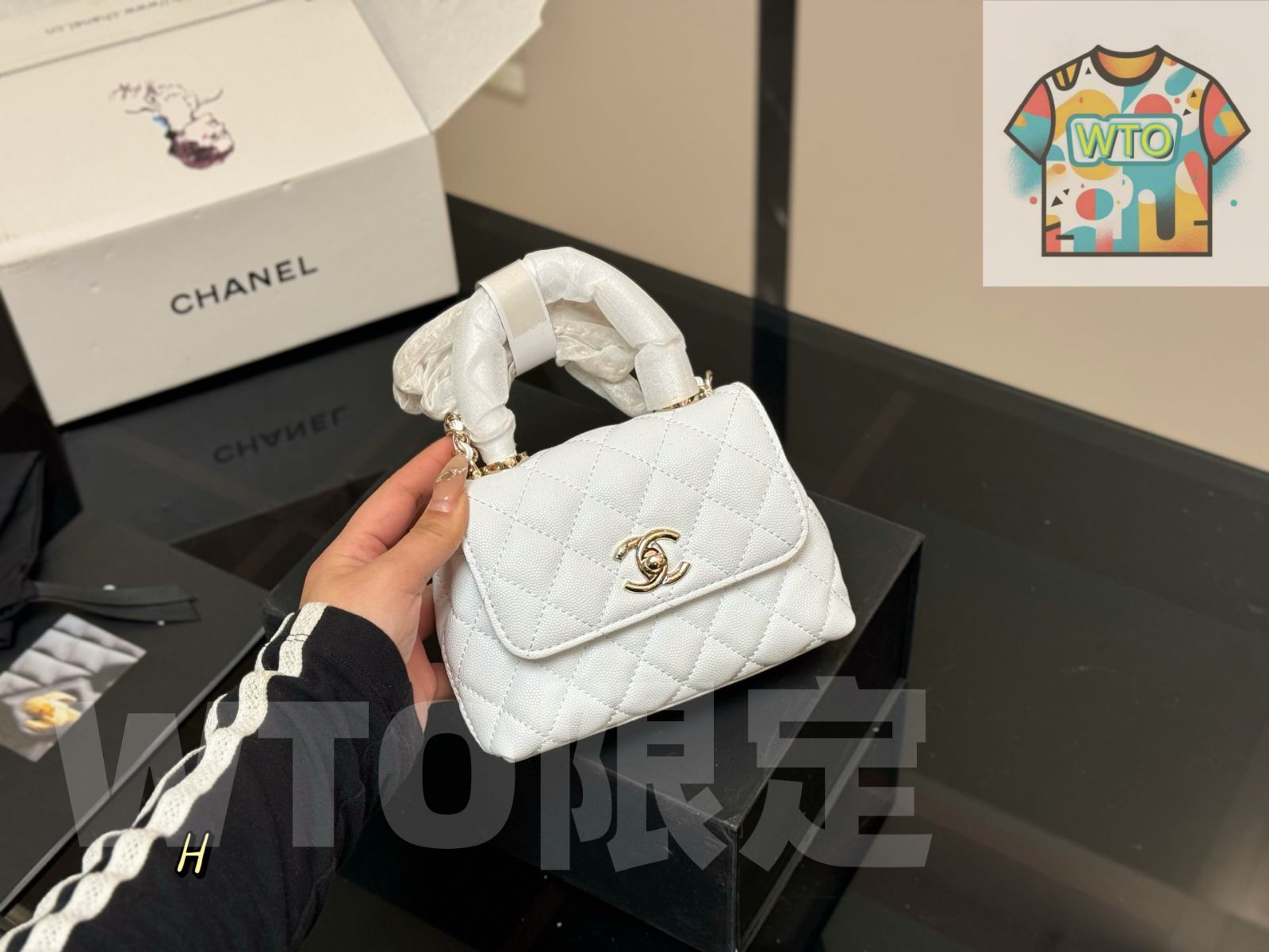 今日 Chanel シャネル ココハンドル ハンドバッグ 折りたたみボックス付き オリジナルK金