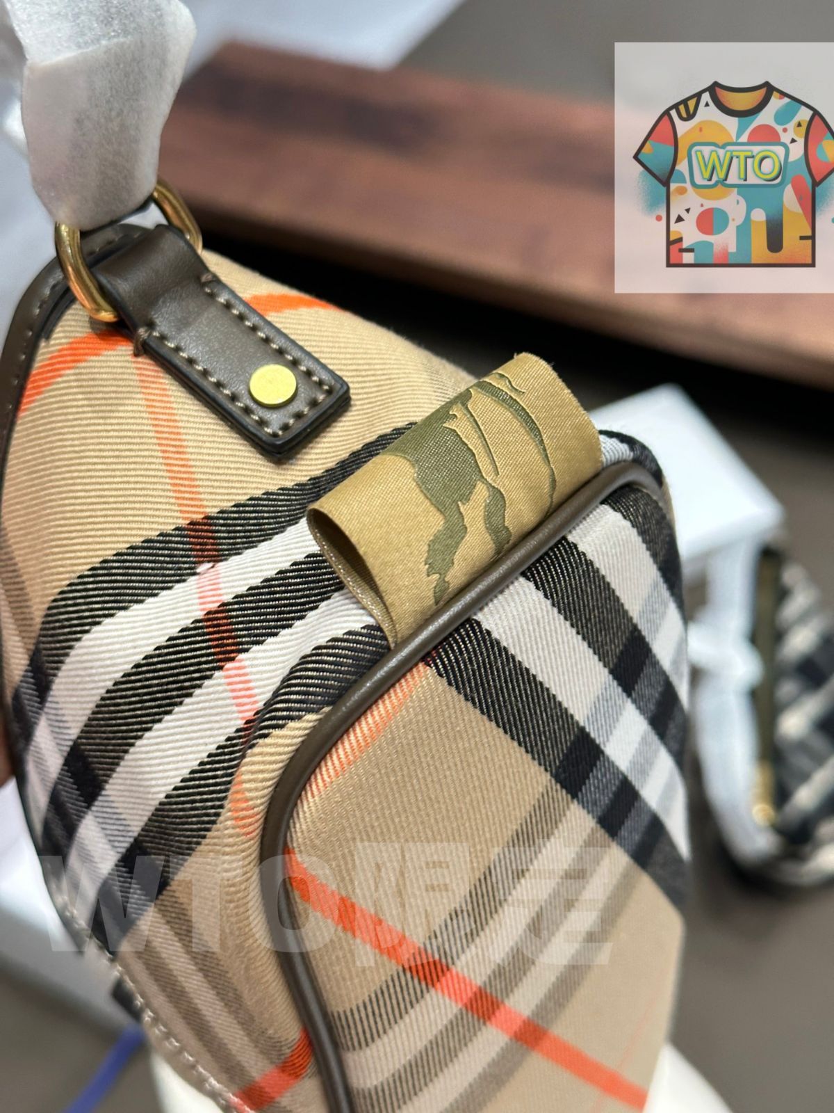 新款格子模様ジャカードミニアームバッグ 格子模様ジャカード