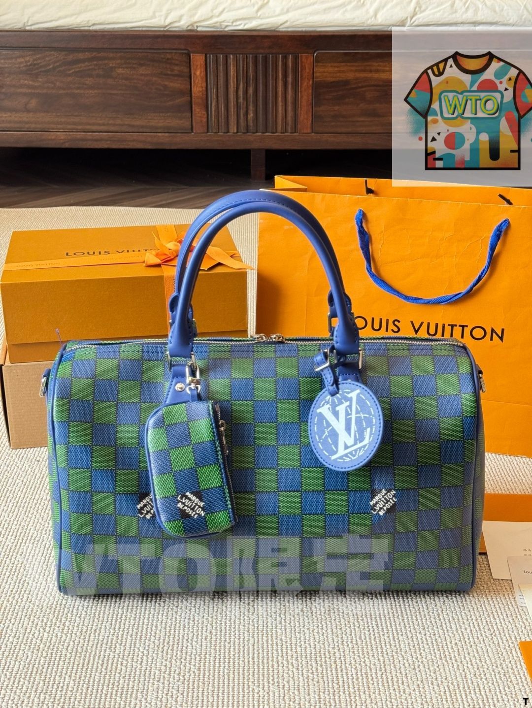 今日 Louis Vuitton ルイ ヴィトン ERSダミエ エアアフリーグ チェック シリーズ 鮮やかな色彩を持つ